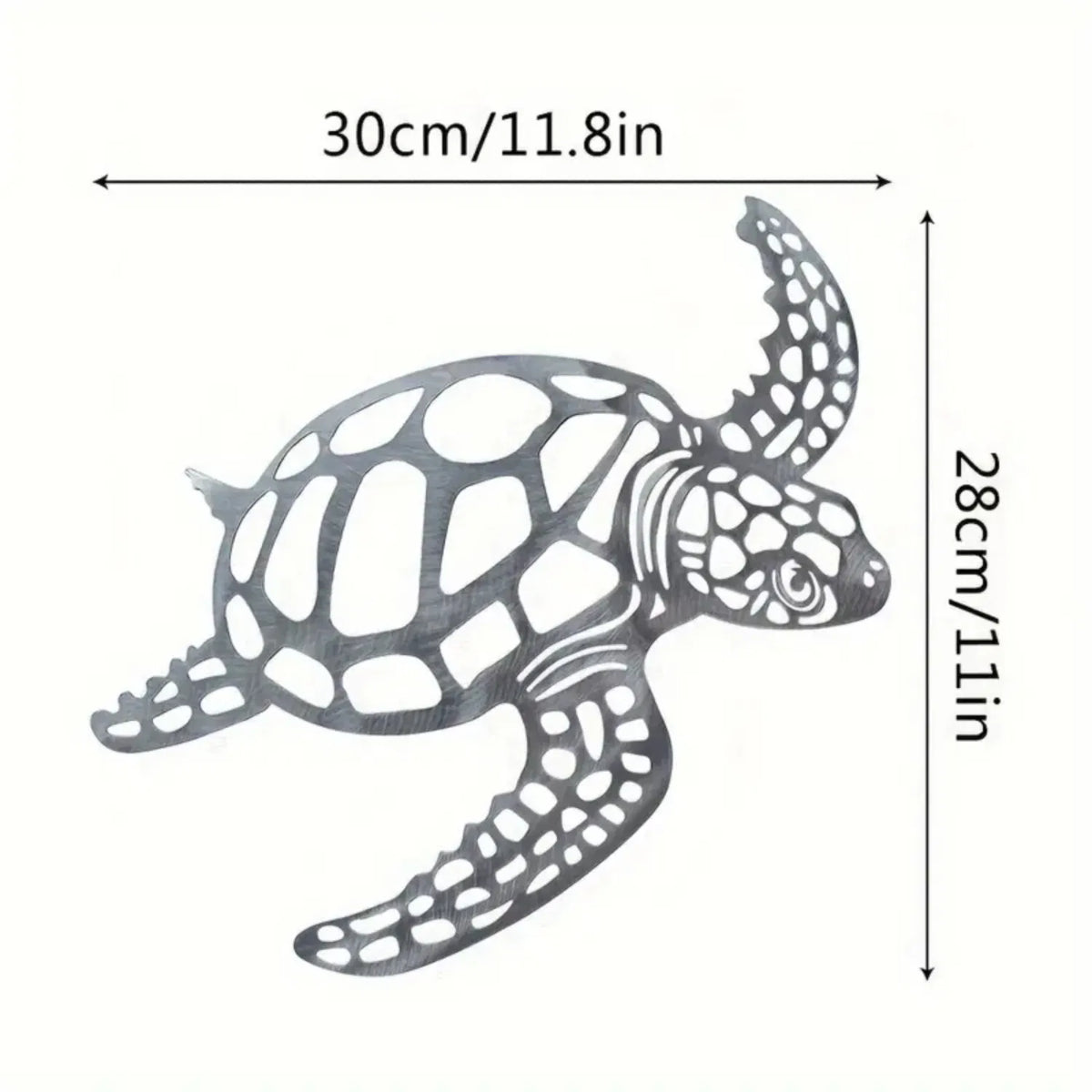 Hollow-Out Sea Turtle iron Wall Art Coastal Decor for Living Room Bedroom - view 2