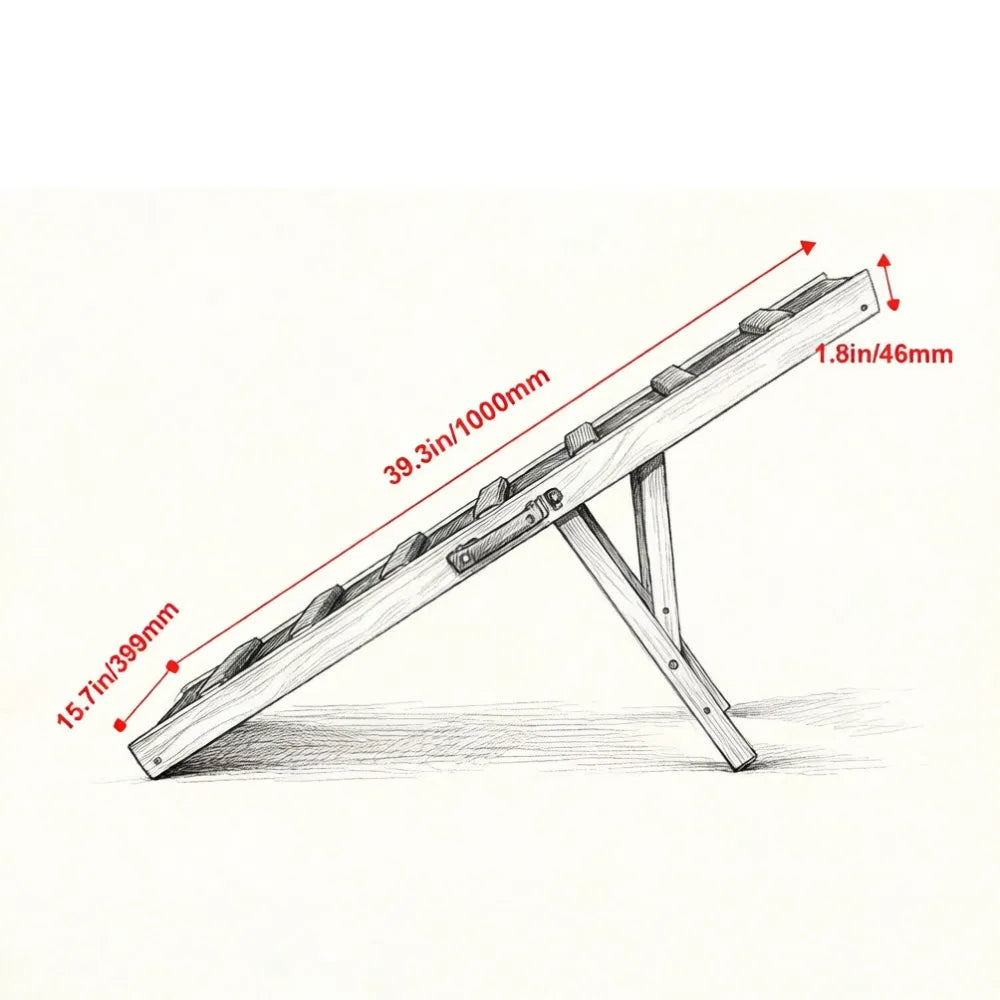 Dog Ramp with Non-Slip and Adjustable Height 39.3 X 15.7 X 1.8 in - view 4