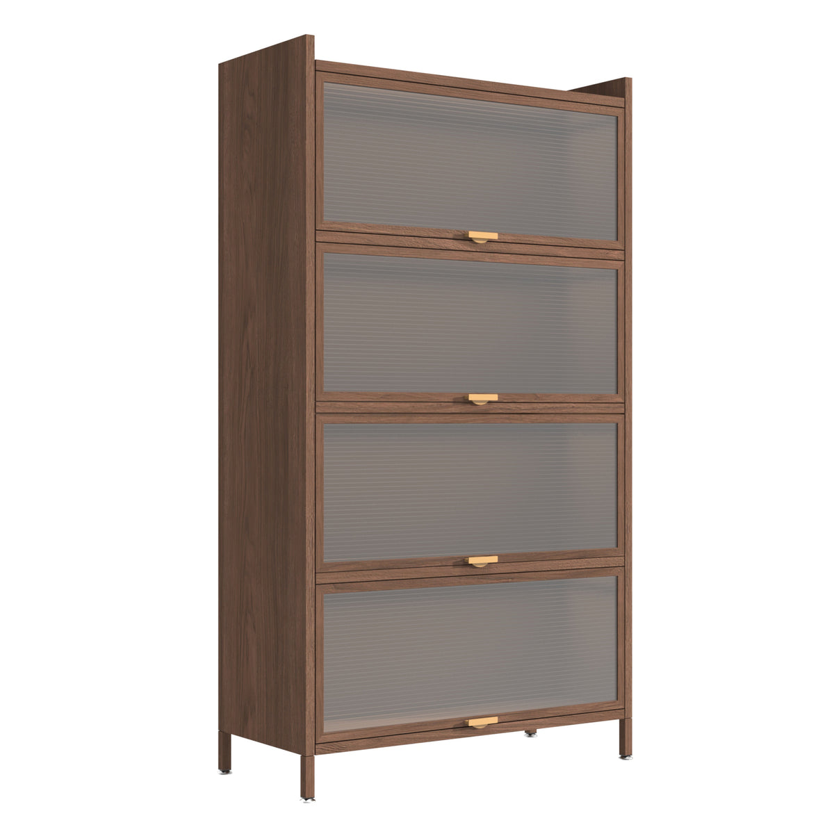 57'' Tall Metal 4 Flip Doors Cabinet, With Ample Storage Space For Bedroom, Office, Living Room, Hallway - view 2