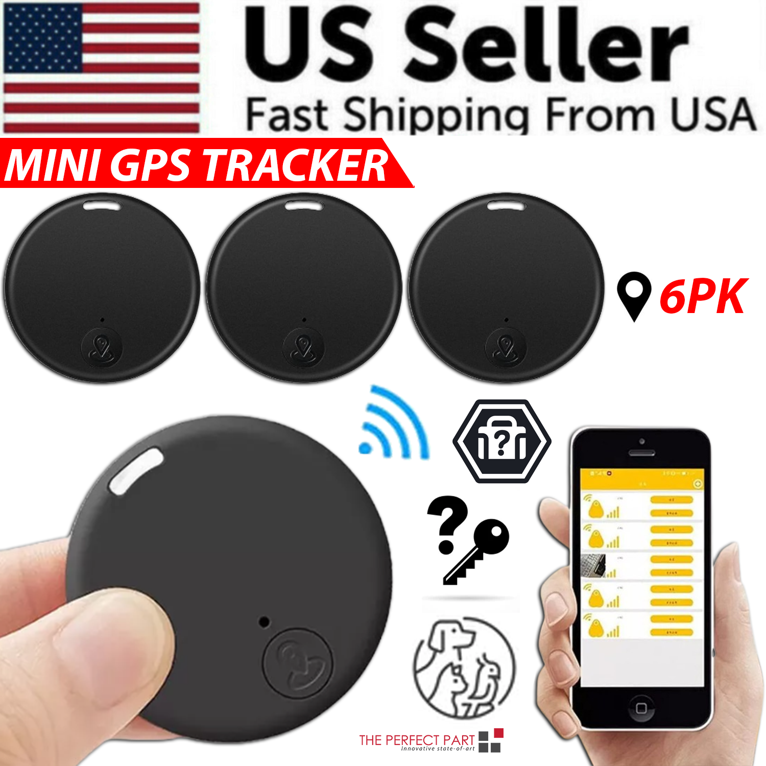 Rastreador Bluetooth GPS — llaves, mascotas y más