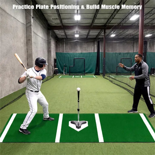 10ft X 3ft Softball Pitching Mat With Artificial Turf, Indoor & Outdoor Training Aid For Pitching Practice -Green - view 2