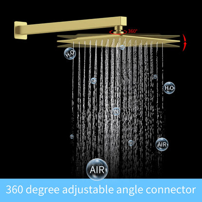 Shower System Shower Faucet Combo Set Wall Mounted with 12" Rainfall Shower Head and handheld shower faucet - view 6