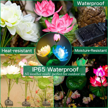 Solar Garden Lights, Lotus Flower Lights, Outdoor Light For Garden, Patio, Yard Decoration - view 3