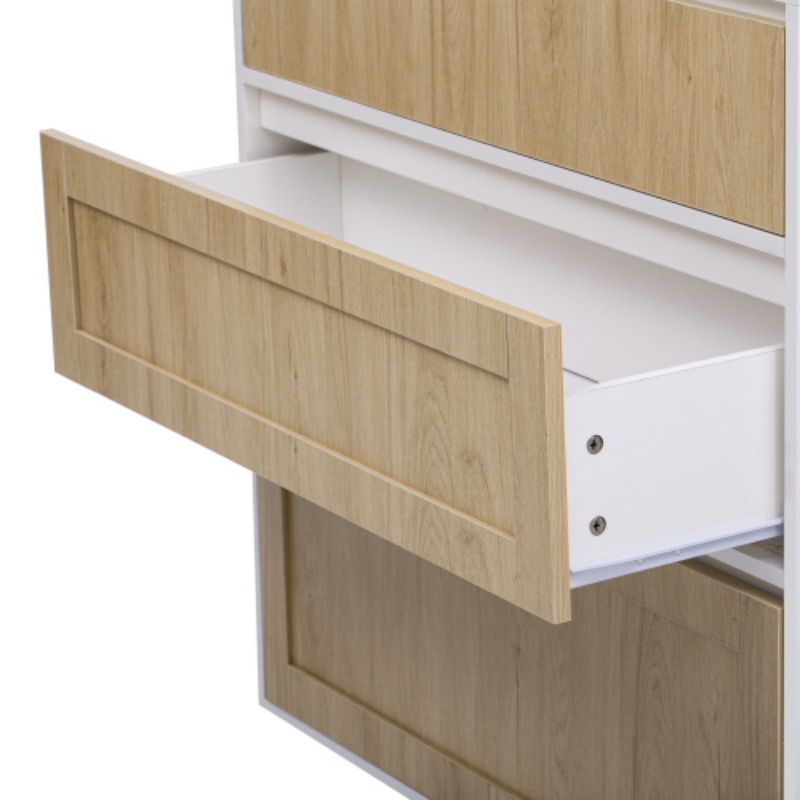 Modern Design White Solid Wood Frame Three Drawer Storage Cabinet - view 4