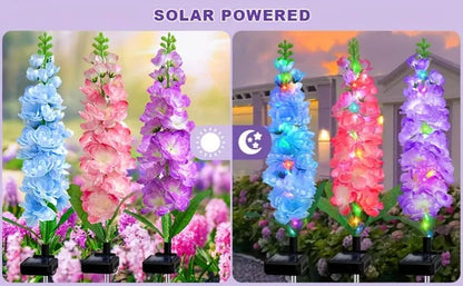 Solar Powered Hyacinth Flower Light, Solar Garden Patio Yard Decor, Color-Changing, Waterproof, Energy-Efficient - view 3