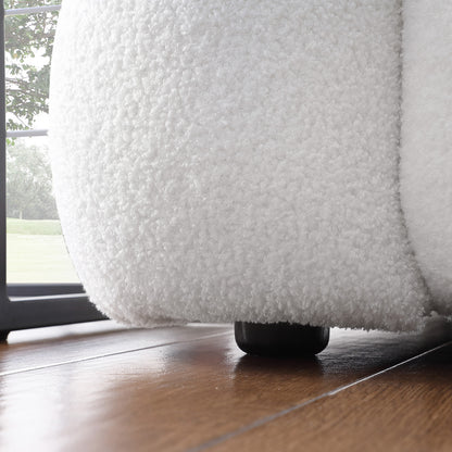 62.2length,35.83inch Deepth,human Body Structure For USA People, Marshmallow Sofa,boucle Sofa,White Color, 2 Seater - view 6