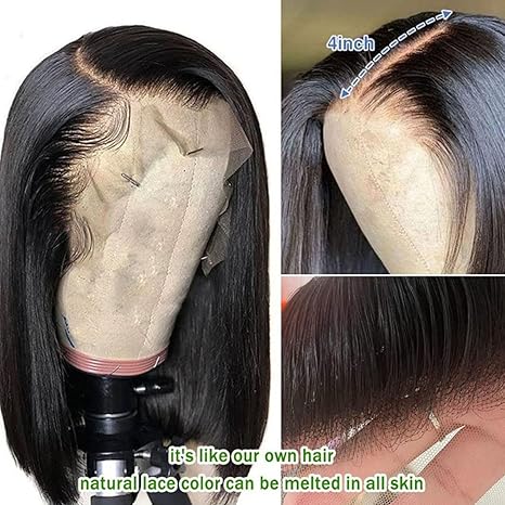 13x4 Lace Front Bob Wig, Straight Texture, Natural Color, Density - view 3