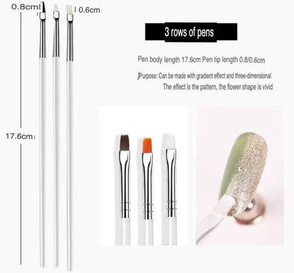 20PCS/Set Nail Art Design Dotting Painting Drawing Polish Brush Pen Tools UV Gel - view 7