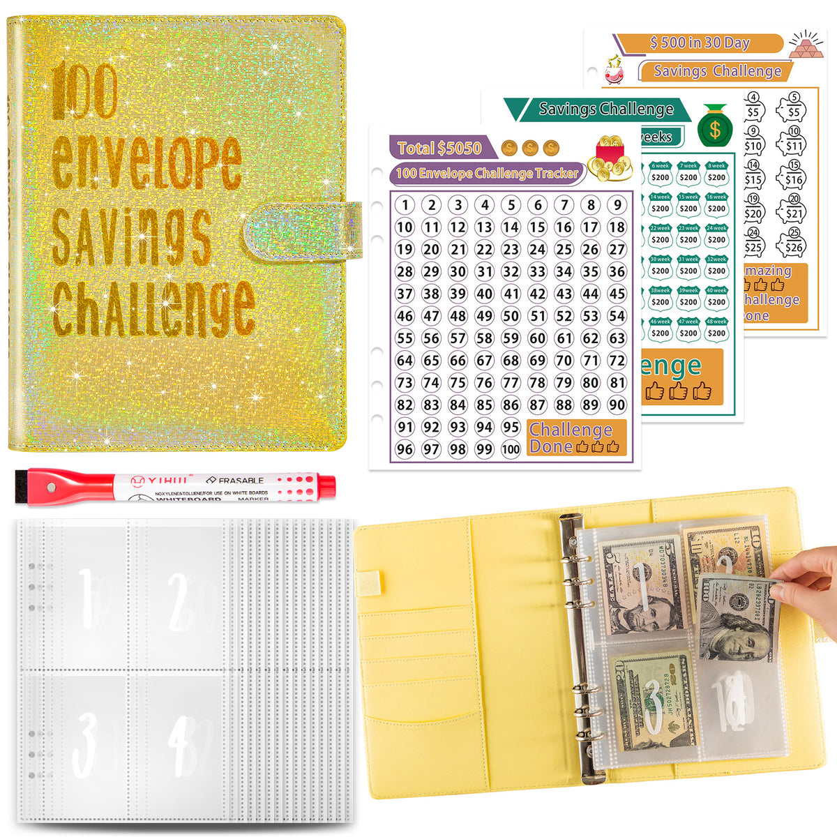 5A Money Saving Challenge Planner - view 8