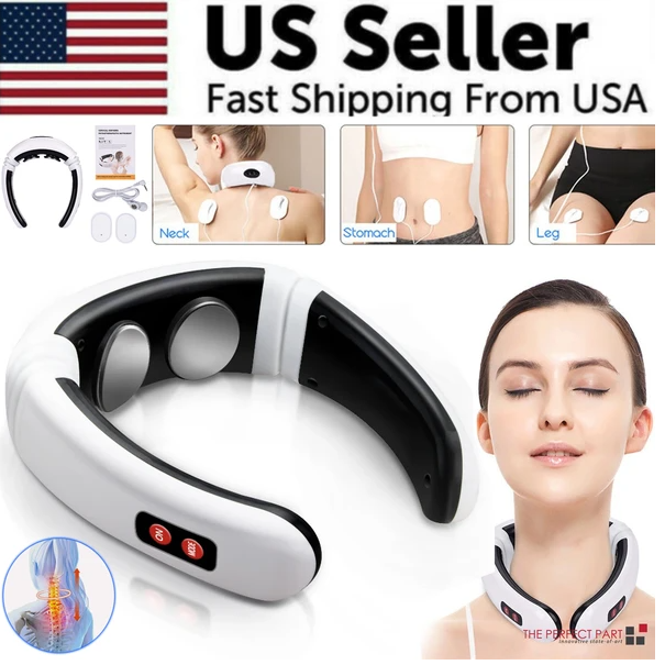 Electric Cervical Pulse Neck Massager Muscle Relax Massage Magnetic Therapy US