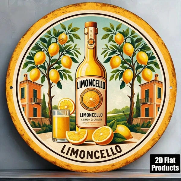 1pc Vintage Italian Limoncello Sign 8x8in 2D, Vintage Italian Limoncello - view 2