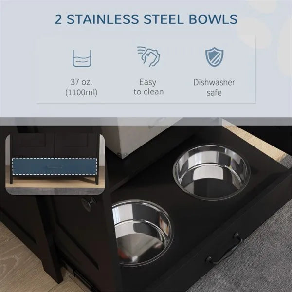 Dog Food Storage Cabinet-Black - view 7