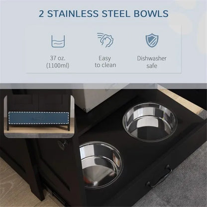 Dog Food Storage Cabinet-Black - view 7