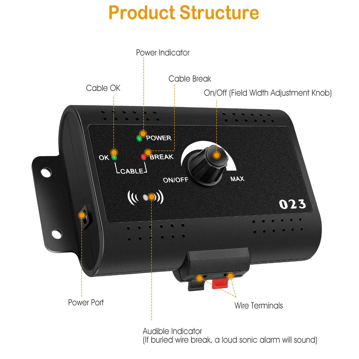 Electric Dog Fence System Pet Tone Shock Boundary Containment Water Resistant Collar Receiver For Small Medium Large Dog - view 10