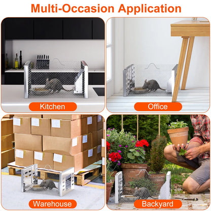 2Pcs Humane Rat Trap Catch and Release Live Mouse Cage Traps with Automatic Continuous Cycle Trapping for Chipmunk - view 7