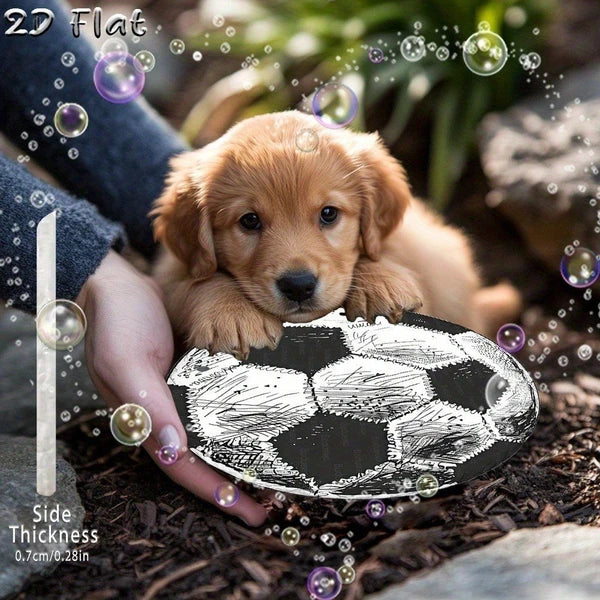 Bohemian Football Metal Sign, Bohemian Football Metal Sign, Metal Sign, Minimalist Soccer Stepping Stone Wall Hanging - view 2