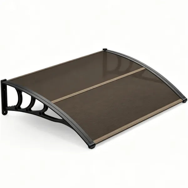 39" x30" Modern Polycarbonate Window Door Awning, UPF50+ Waterproof Windproof Outdoor Patio Canopy With Aluminum - view 5