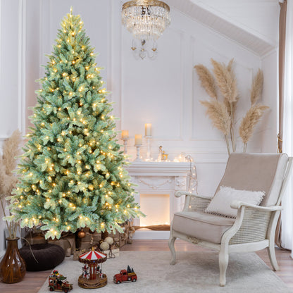 Artificial 7.5ft Blue Green Tint Christmas Tree With 2148 PE PVC Mixed Branch Tips, Memory Wire Iron Wire - view 4