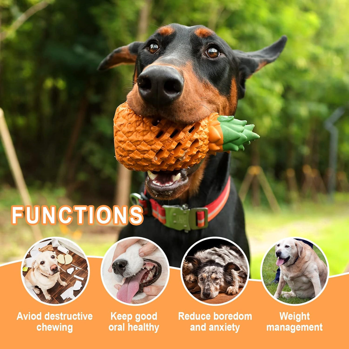 Dog Toys For Dogs Pineapple Dog Chew Toys For Aggressive Chewers Indestructible Dog Toys For Aggressive Chewers Dog - view 9