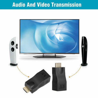 4K 1080P HDMI Extender to RJ45 Over Cat 5e/6 Network LAN Ethernet Adapter 2PCS - view 7