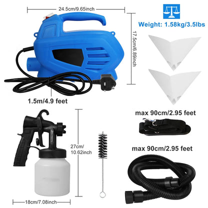 800ML Paint Spray Painter 650W Paint Sprayer Machine 800ML/Min Output HVLP Oil Primer Water Sprayer w / 3 Spraying - view 6