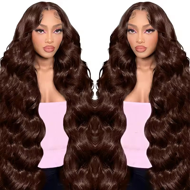 Wig Human Hair Lace Front Wig 13x4 High-Definition Brown Lace Front Wig Human Hair With Aligned Cuticles Vietnam Wig - view 5
