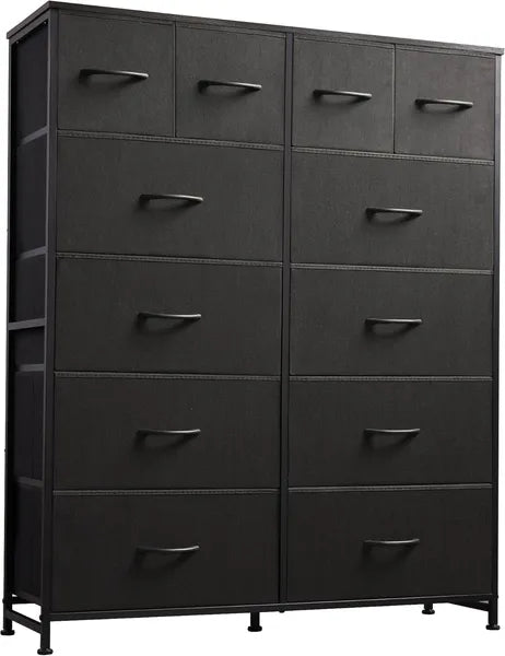 Tall Dresser For Bedroom With 12 Drawers, Dressers & Chests Of Drawers, Fabric Dresser For Closet, Living Room