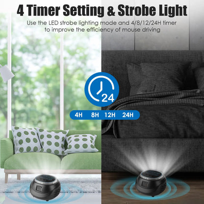Ultrasonic Rodent Chaser Rat Repellent Pest Driver Mouse Control Squirrel Repeller With 4 Modes 4-65KHz Strobe Light - view 4
