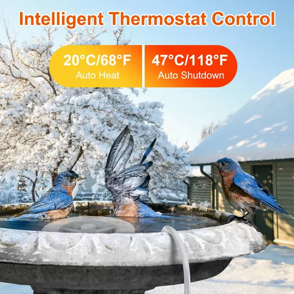 70W Bird Bath Heater For Outdoors Winter Heated Bird Bath Deicer Waterproof Aluminum Alloy Water Heater With Thermostat - view 5
