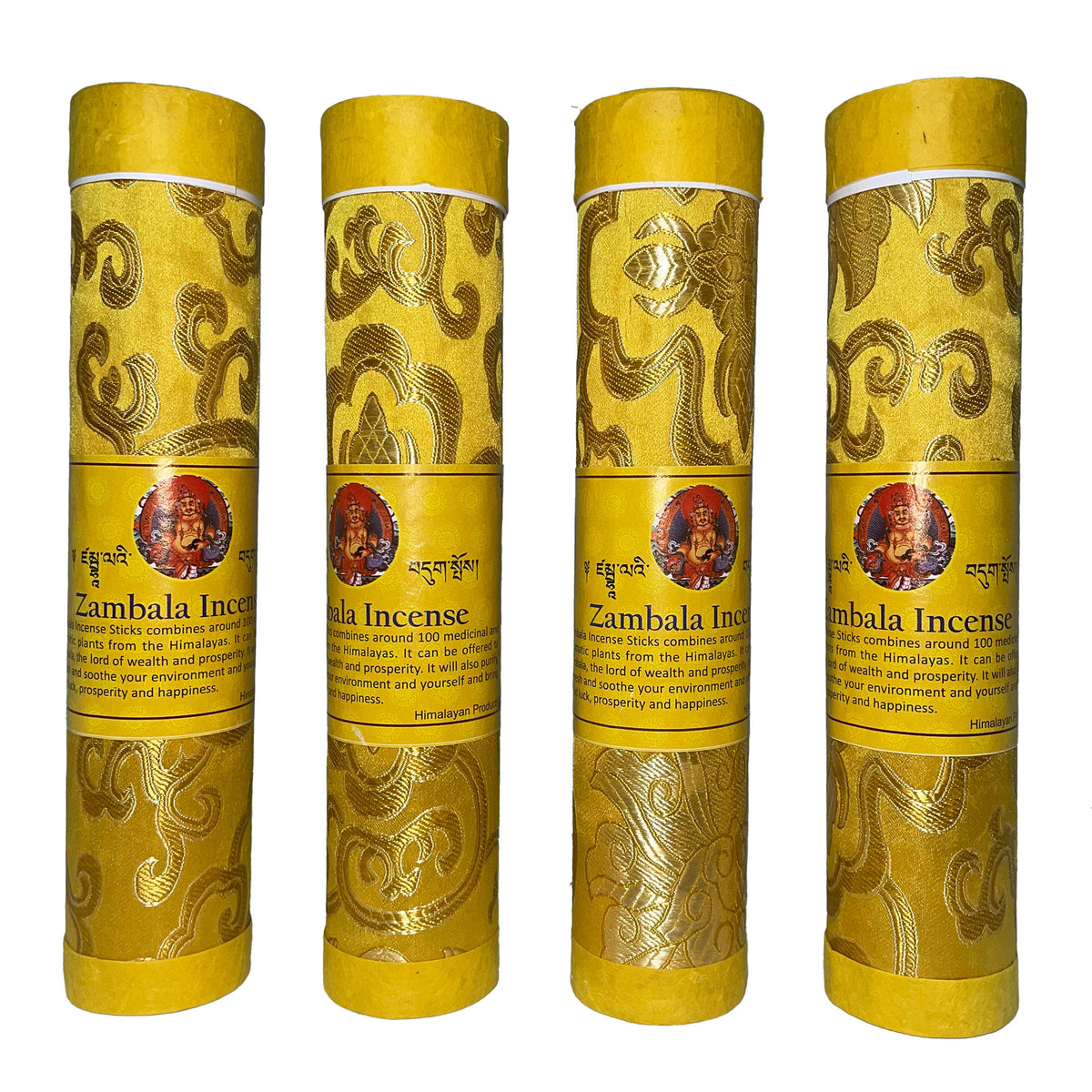 Tibetan Natural Zambala Incense Set Of 4 Hand