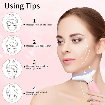 Neck Face Massager, Skin Care Face Massage Tool, 3-in-1 Facial Massager, Face Sculpting Tool With Thermals - view 6