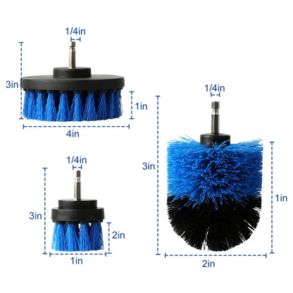 3Pcs Drill Brush Power Scrubber Cleaning Brush For Car - view 2