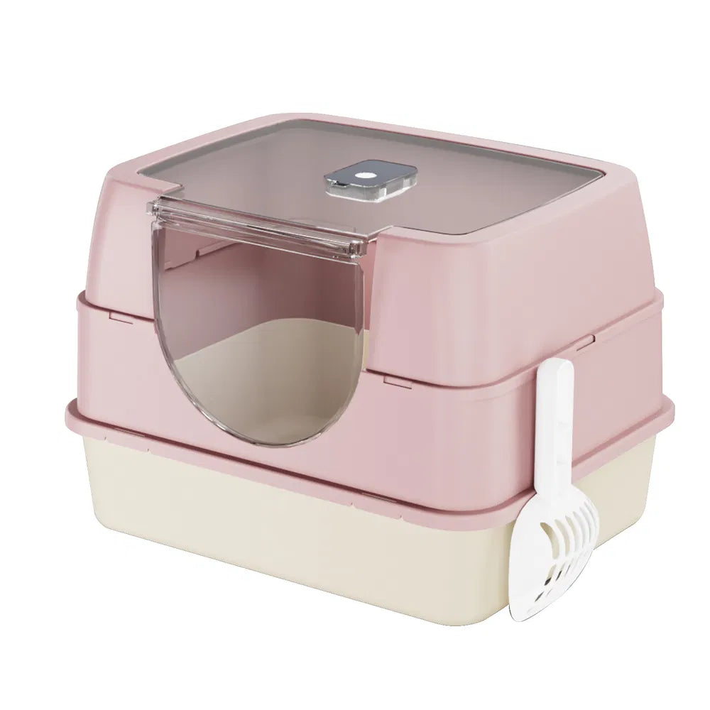 Enclosed Cat Litter Box, Orange - Odor-Locking, Spacious For Large Cats, A Must-Have For Cat Parents - view 2