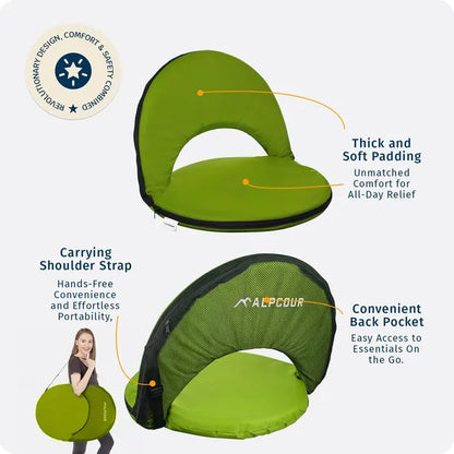 Alpcour Reclining Stadium Seat - Waterproof, 6-Position Comfort For Outdoor Use - view 4