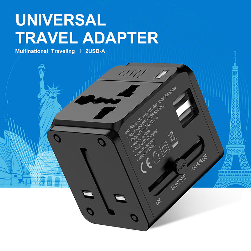 Multi-function Travel Charger Dual USB Port Universal Adapter - view 6