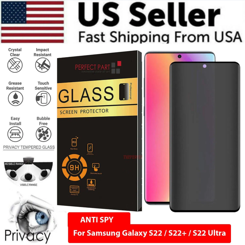 Privacy Tempered Glass Screen Protector For Galaxy S23 S22 Ultra Plus