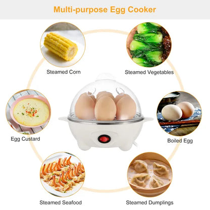 Electric Egg Cooker 7-Capacity BPA-Free Hard-Boiled Egg Maker W / Auto-Off Measuring Cup - view 4