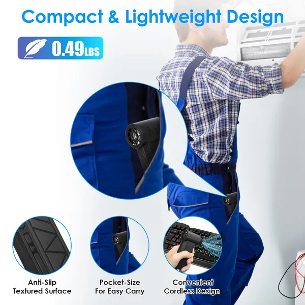 Compressed Air Duster With LED Light Up To 150000RPM Speed For PC - view 6