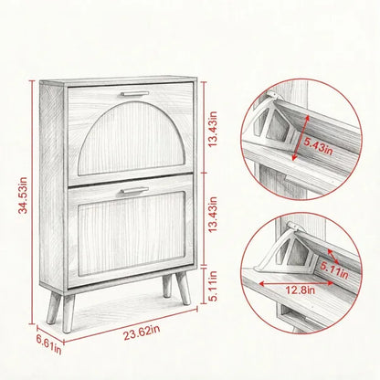Classic Shoe Cabinet With Space-Saving - view 5