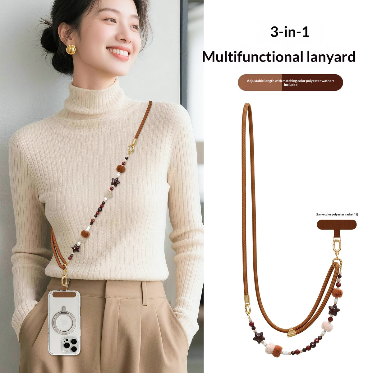 Plush Beaded Phone Lanyard - view 7