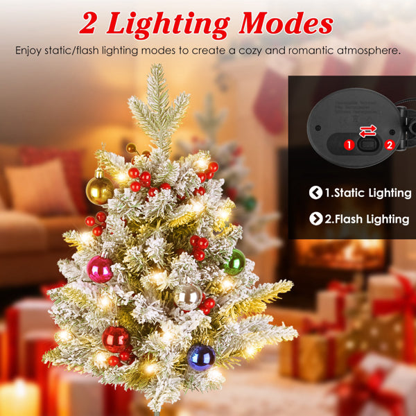 2PCS 50 LED Solar Artificial Christmas Tree - Lifelike Design With 2 Lighting Modes, 600mAh Battery 4H Fast Charge - view 4