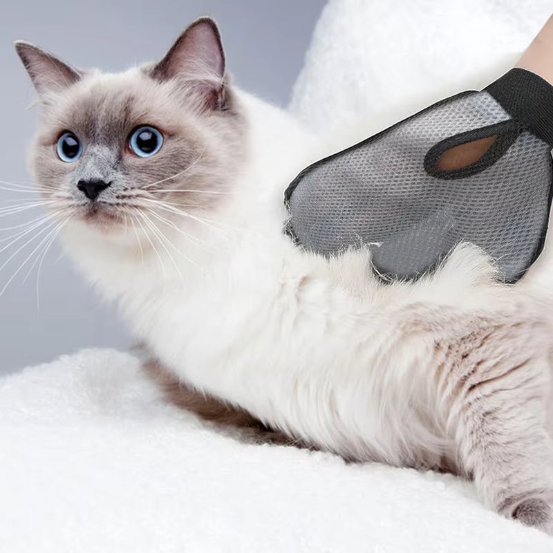 Cat Hair Removal Glove Pet Supplies Bath Massage Jerking Gloves Cat Dog Massage Bathing Cleaning Grooming Supplies - view 3