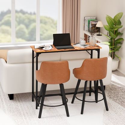 43-Inch Bar Table (Brown) - 209 Lbs Capacity Pub Height Table With Durable MDF Top & Metal Frame - view 3