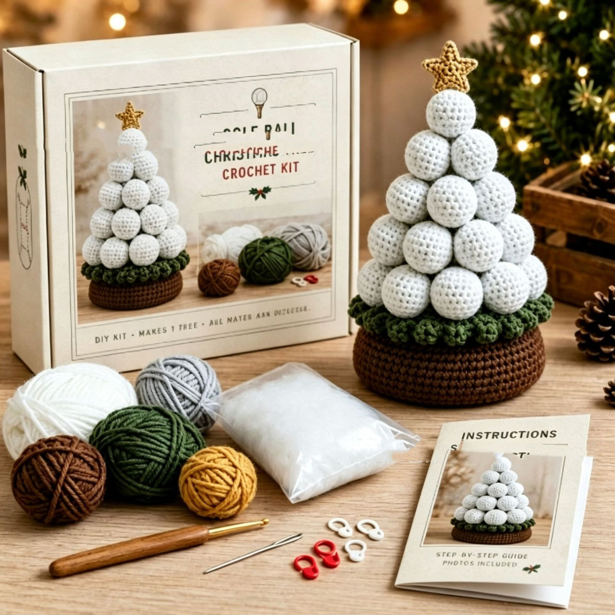 Sports Ball Christmas Tree Crochet Kit - view 3