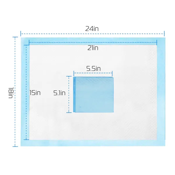 50Pcs/Set Dog Training Pads Puppy Pee Pads Cat Wee Mats Potty-Train 24x18In - view 2