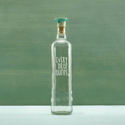 Drop Glass Water Bottle With Ceramic Stopper-750 ML - view 7
