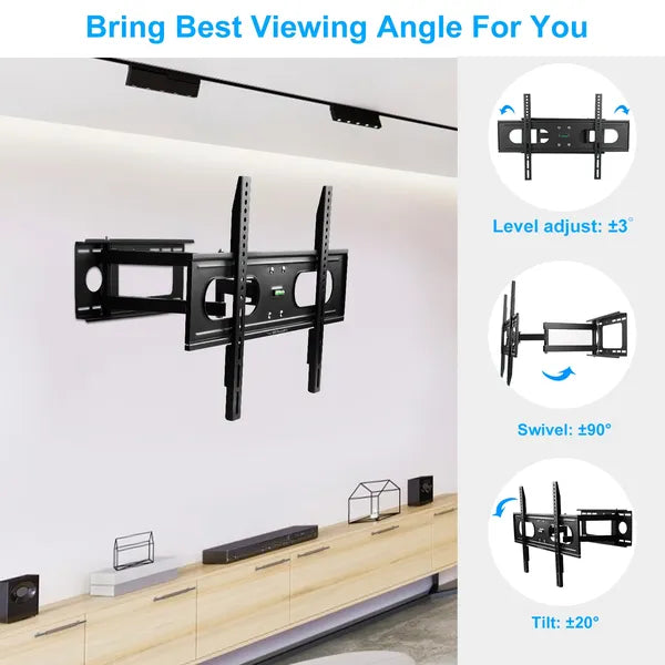 Full Motion TV Wall Mount Swivel Tilt TV Wall Rack Support 37-70' TV Wall Mount Max VESA Up To 600x400mm - view 3