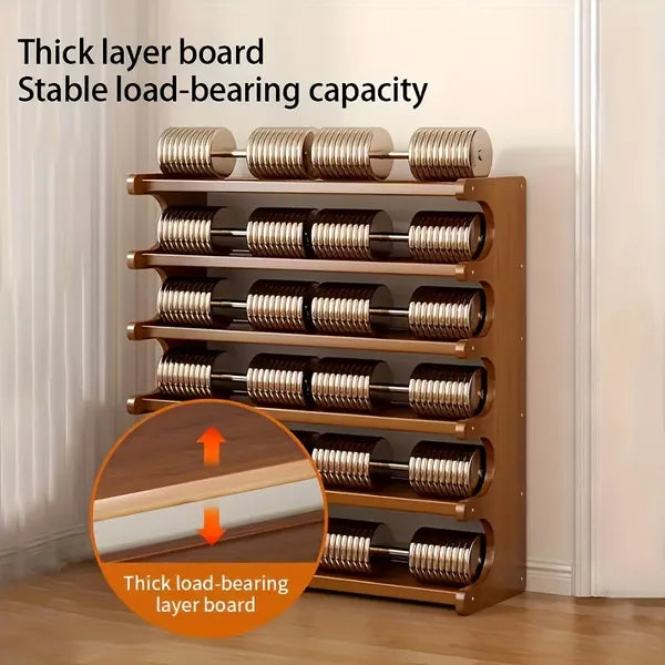 Layer Practical Storage Rack, Shoe Rack, Space-saving Design, Multi-layer Independent Storage Rack, Wood Grain Finish - view 5