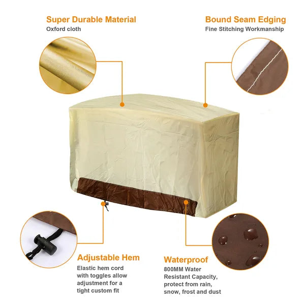 210D Waterproof Outdoor BBQ Grill Cover Windproof Dustproof Patio Gas Grill Oven Protector Oxford Cloth Garden GPCT1580 - view 6