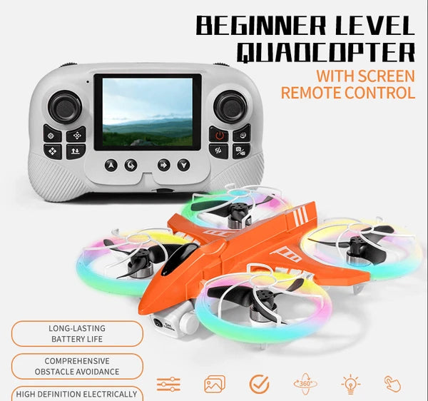 New Remote-controlled Foldable Quadcopter Drone X3 With Electric Adjustable HD Dual Cameras, Screen Remote Control